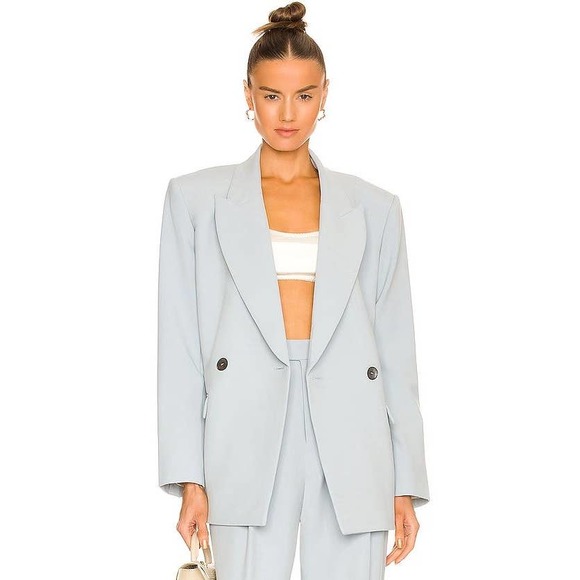 L'Academie Kaya Light Blue Blazer and Prudence Trouser SET NWT ($785)(REVOLVE) - Picture 2 of 16
